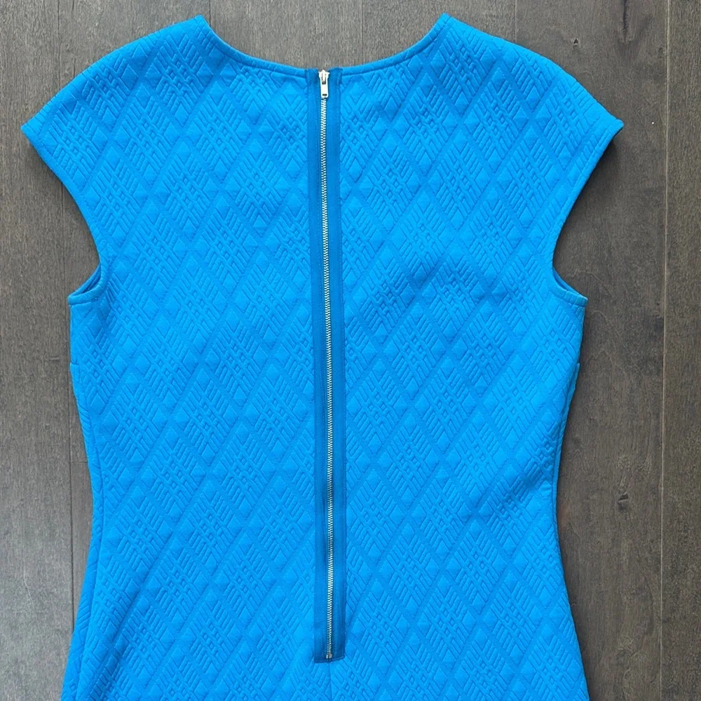 Donna Morgan Vibrant Blue Cap Sleeve Dress - Picture 5 of 5